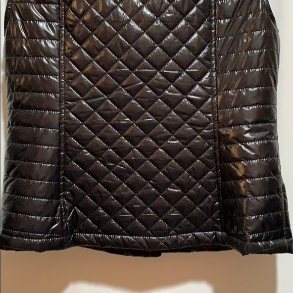 TALBOTS Motoblack puffer vest SZ M- collar - Picture 6 of 8